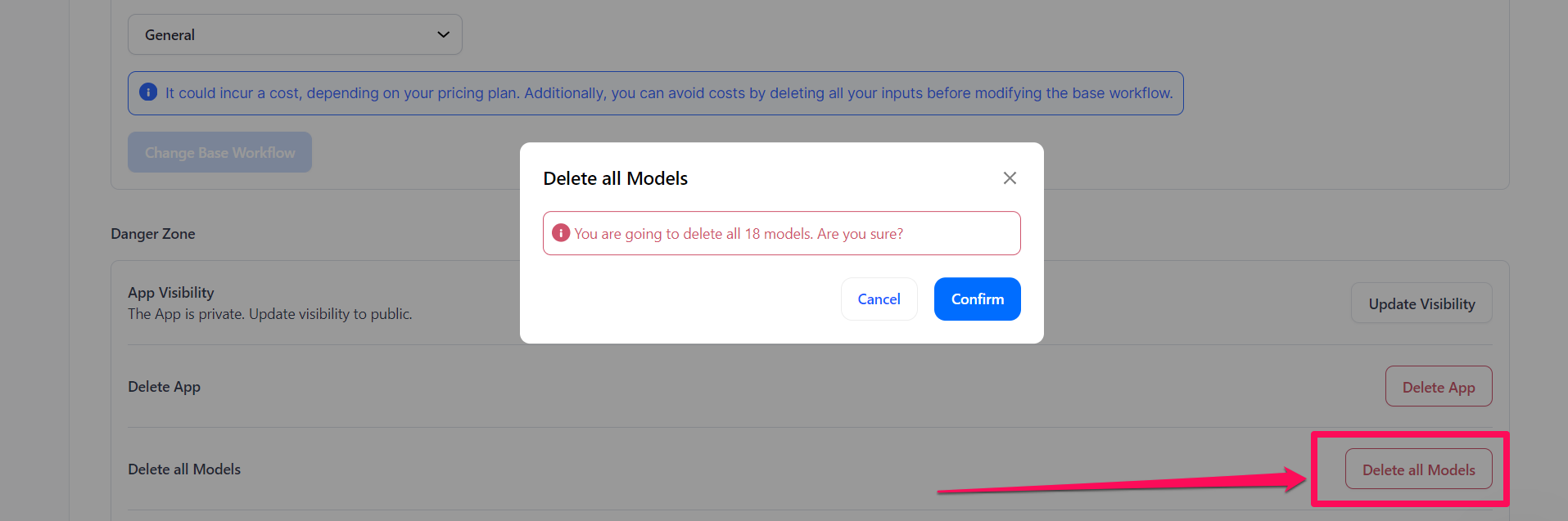 delete all models