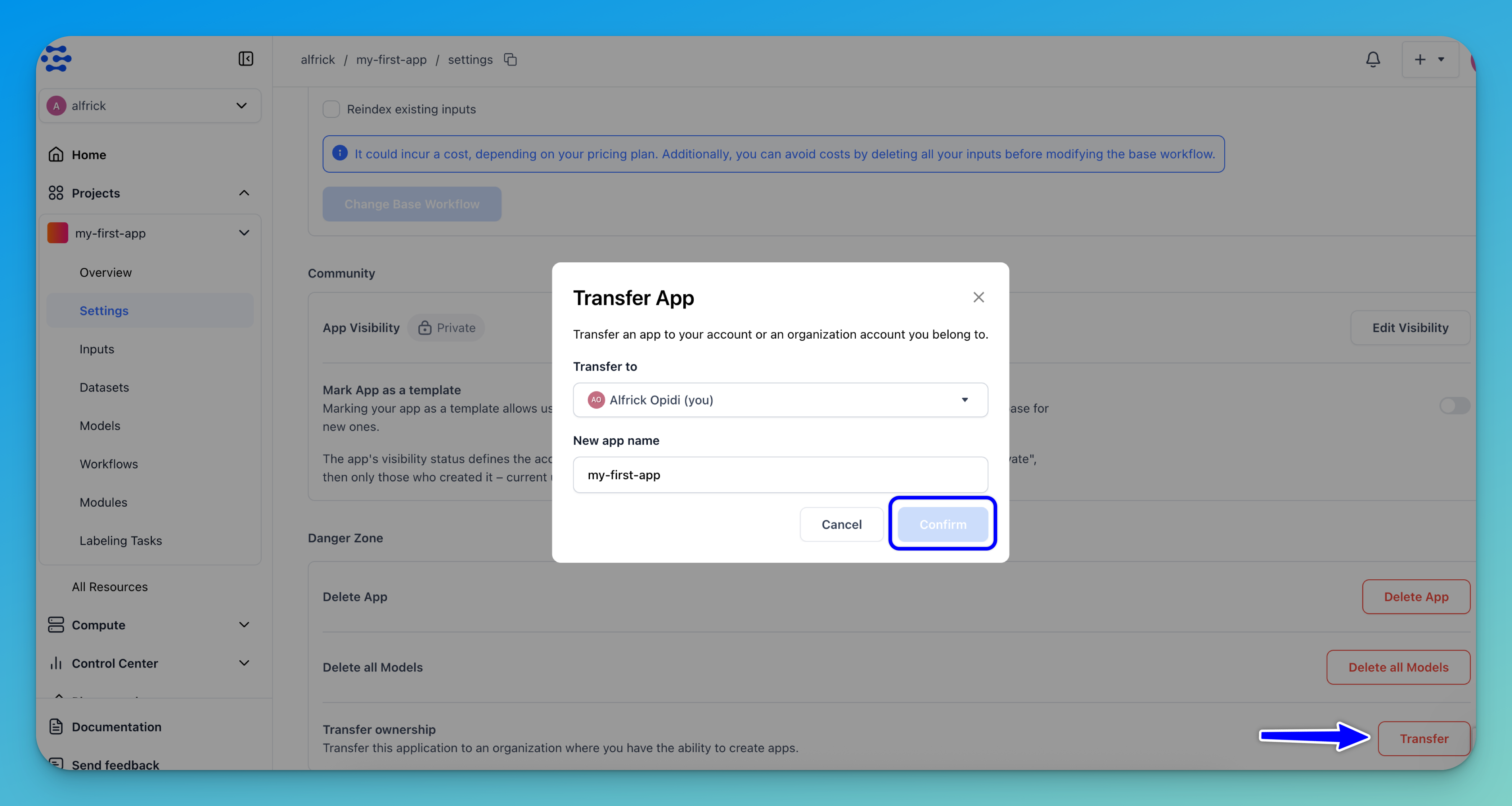 transfer application