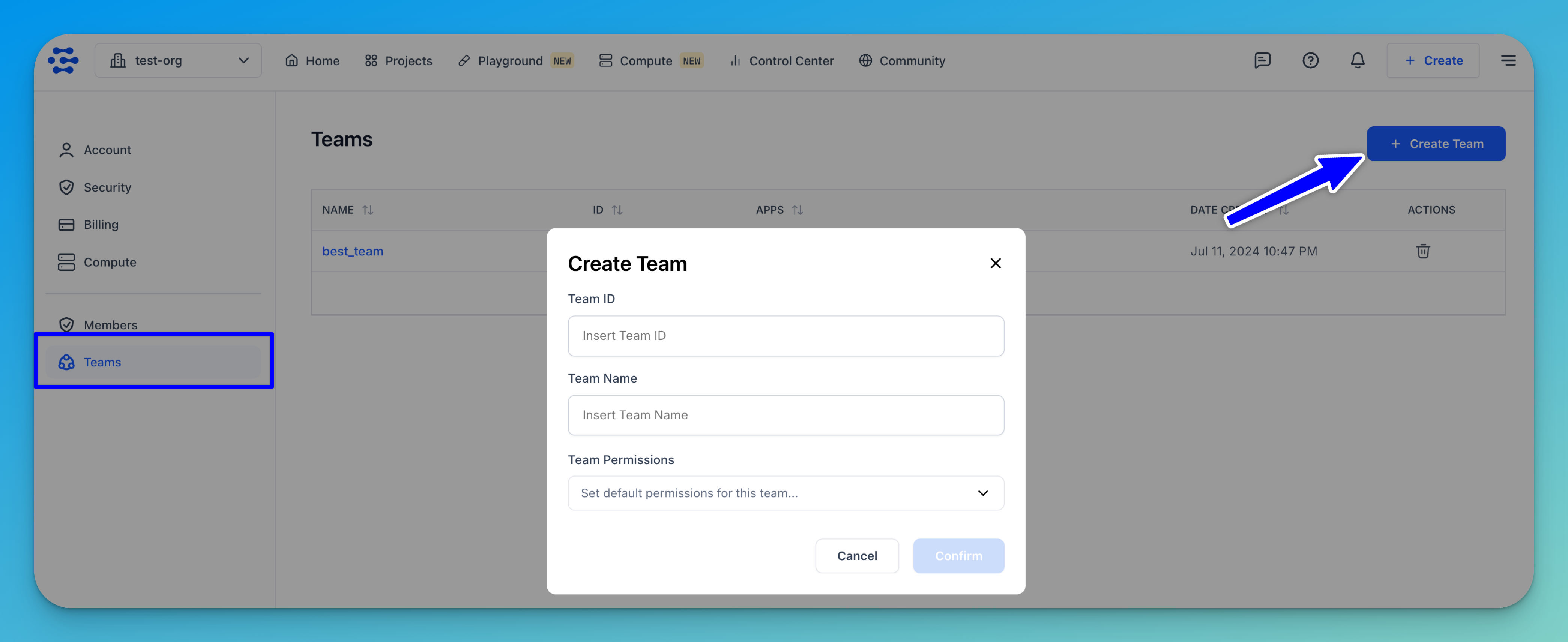 Organization teams